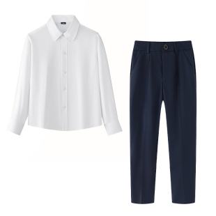 中小学生儿童演出服秋春秋长袖衬衫泰式校服班服合唱服朗诵团体服