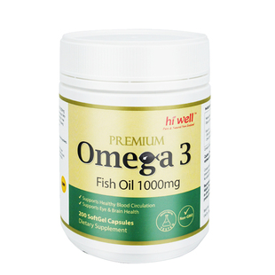 直邮 hiwell新西兰鱼油软胶囊中老年浓缩含EPA DHA 200粒欧米伽3