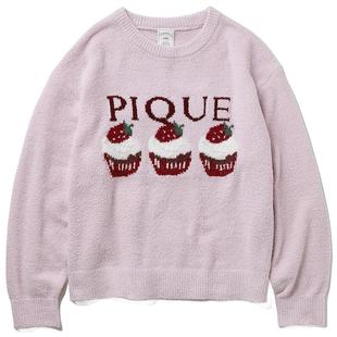 gelato pique25秋冬新品女睡衣半边绒动物蛋糕套头衫PWNT254117