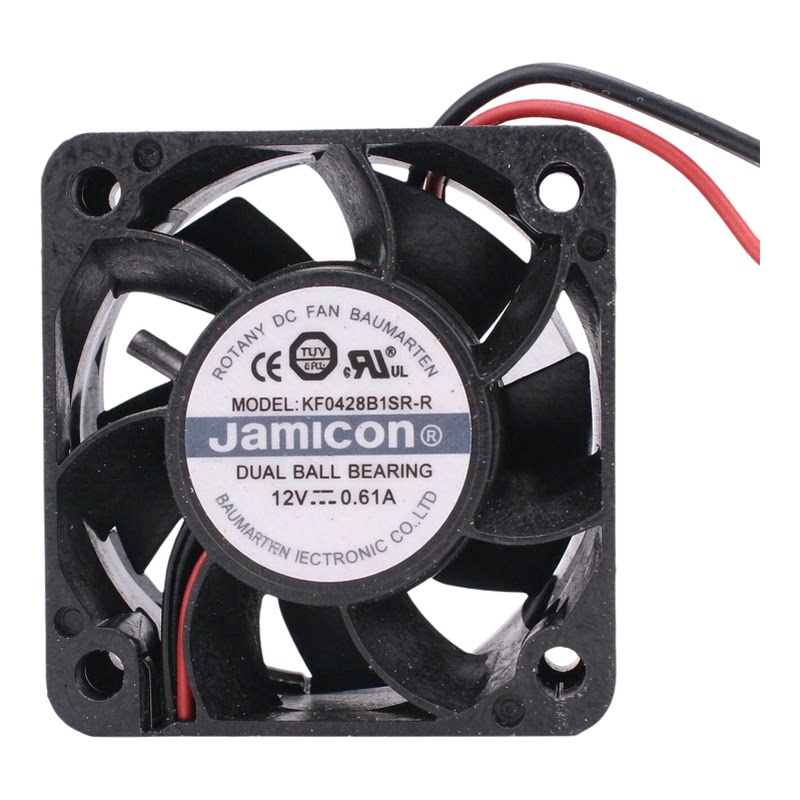 全新Jamicon KF0428B1SR-R 12V 0.61A 4028 4CM厘米 电源散热风扇