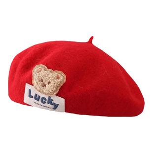 儿童贝雷帽女童帽子秋冬季2025新款洋气女孩蓓蕾帽幼儿宝宝春秋潮