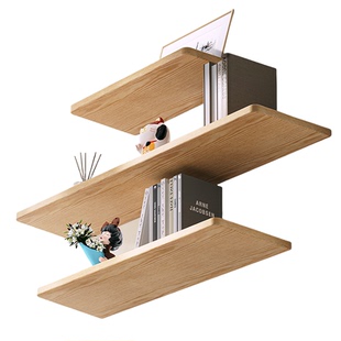 1.5CM厚实木墙上置物架客厅墙壁搁板卧室隔板墙面书架木板置物架