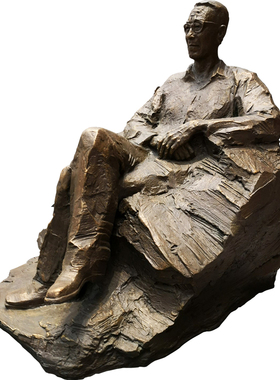 现代玻璃钢仿铜人物雕塑户外