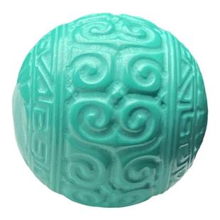 天然原矿云盖高瓷蓝绿松石回纹珠圆珠散珠项链手串diy配饰配件