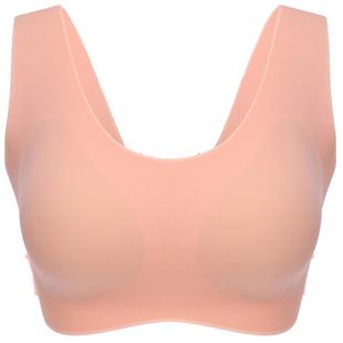 依曼丽无钢圈内衣女无痕无尺码背心式文胸均码舒适睡眠胸罩一片式
