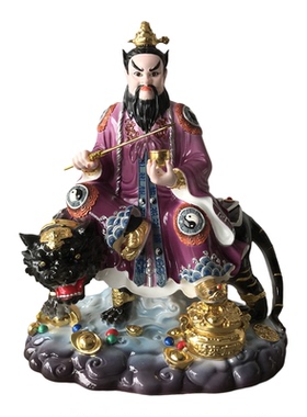 新款彩绘张天师道祖神像桌面摆件