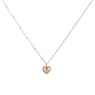 AJIDOU阿吉豆项链女爱心吊坠项链玫瑰金显白精致锁骨链颈链毛衣链