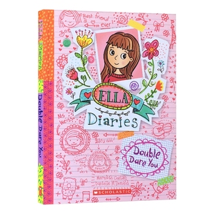 英文原版 Ella Diaries Double Dare You 艾拉日记4 我赌你不敢 儿童漫画小说卡通图画书 课外阅读章节桥梁书 英文版进口英语书籍