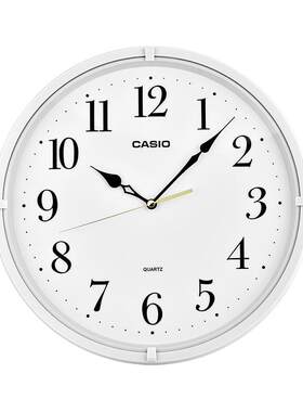 CASIO卡西欧简约圆形挂钟静音