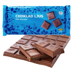 宜家牛奶巧克力排榛仁黑纯可可脂醇浓西班牙进口100g包装袋装夹心