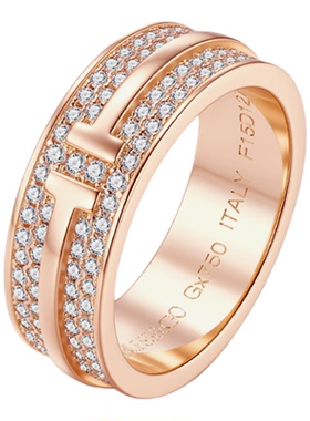 高级时尚百搭T形戒指新年礼物