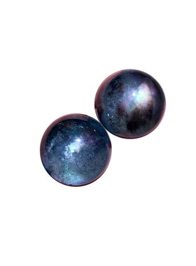 天然星光魔鬼蓝海蓝宝裸石球吊坠