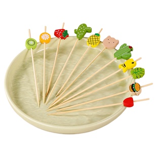 水果签水果叉子一次性高端儿童创意水果牙签可爱家用独立包装竹签