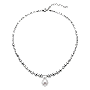 999纯银碎银子珍珠项链女生轻奢小众2025新款高级感颈链配饰女款