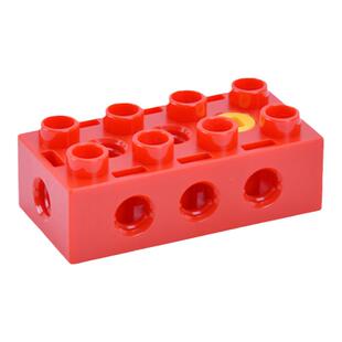 大颗粒积木配件45002百变工程套装教具2*4三孔螺丝孔砖散件零件