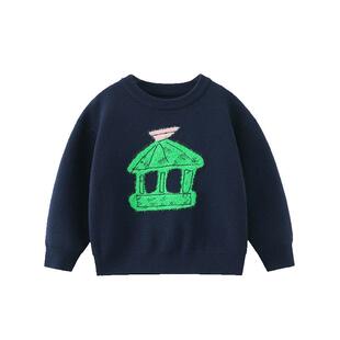 [力安同款]齐齐熊男童毛衣冬款套头加厚宝宝上衣内搭保暖儿童新款