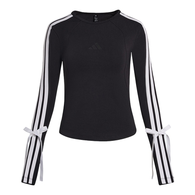 adidas阿迪达斯秋季新款三条纹舞动系列运动休闲女长袖T恤 KG3862