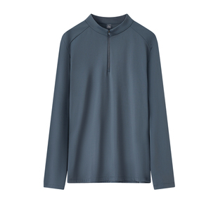 ESGUARD户外运动半拉链立领透气弹力长袖 休闲舒适保暖打底衫1510