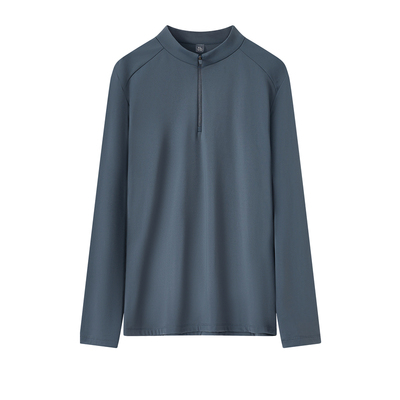 户外运动半拉链立领透气长袖1510