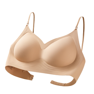 露水珠无痕隐形细肩带交叉聚拢文胸粉底液内衣美背一体背心吊带夏