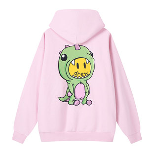 drewhouse dinodrew恐龙图案拉链连帽外套25秋季男女同款美式开衫