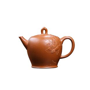 名壶秋月宜兴紫砂壶名家鲁娜全手工玉成窑红段佛莲功夫茶具泡茶壶