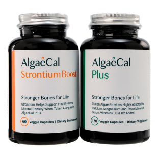 AlgaeCal骨骼构建包矿物质锶维生素VDK2骨密度海藻钙女生骨瓶提高