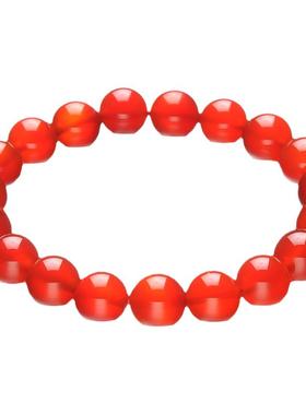 石玥珠宝精品10mm红玛瑙手串