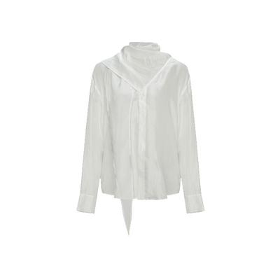 气质通勤飘带衬衫长袖衬衣女