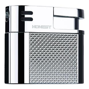 百诚新款防风斜火烟斗打火机耐用可充气金属点烟器创意高档送男友