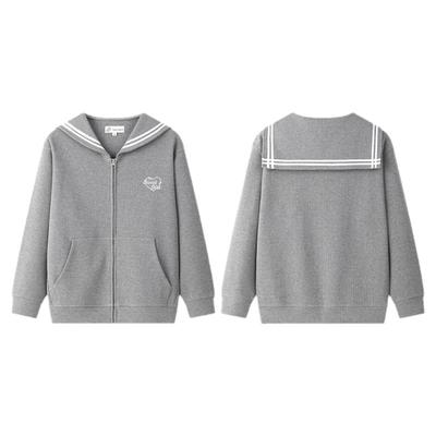 东京岁时记jk灰色卫衣无帽卫衣