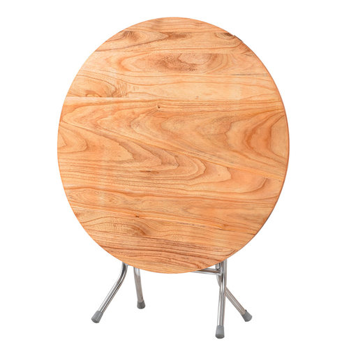 实木折叠餐桌家用桌子摆摊大圆桌简易酒店桌椅6人8人家用圆形饭桌