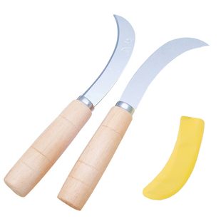 水果刀小弯刀木柄不锈钢削皮刀甘蔗刀菠萝刀商用锋利割菜刀香蕉刀