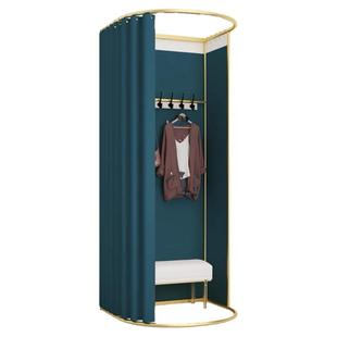 服装店展示架落地试衣间轨道商场简易可移动更衣室临时活动换衣间