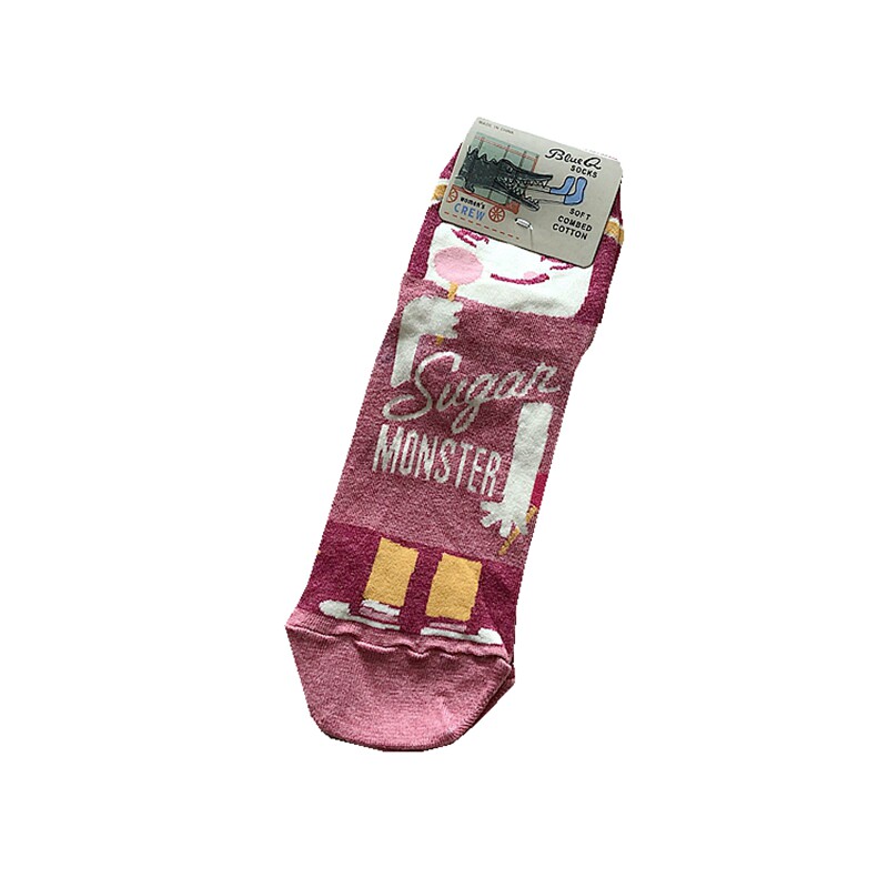 SOCKDAD现货BlueQ街头艺术袜子男女通用花袜手绘插画短筒袜潮