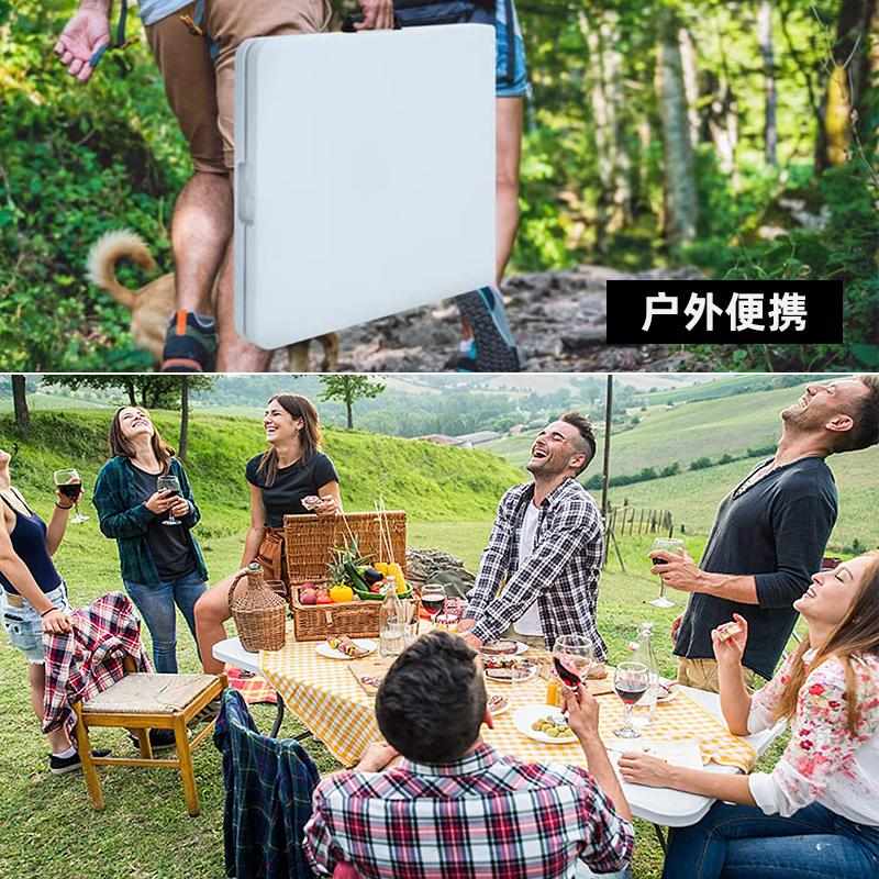 可折叠桌子长方形塑料简易户外便携摆地摊家用宿舍现代吃饭野餐桌