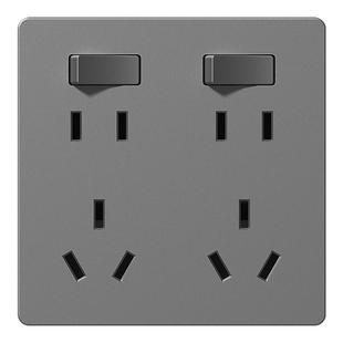 国际电工86型墙壁开关插座面板10A五孔两开十孔多孔扩展电源插座