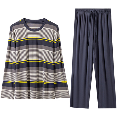 舒雅男士莫代尔长袖睡衣