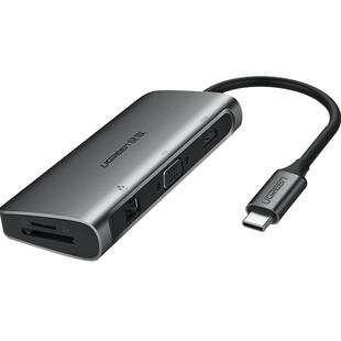 绿联typec扩展坞拓展macbookpro转换器网线hdmi投屏转接头口雷电4适用ipad平板手机mac笔记本电脑usb集分线器