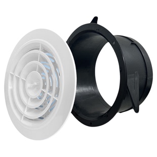 75新风圆形abs150百叶100pvc管道进出风口空调200通风 末端新风口