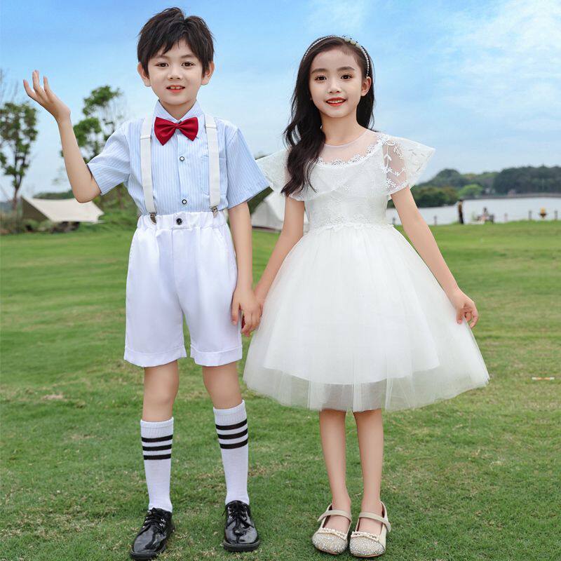 六一儿童合唱演出服女童舞蹈蓬蓬裙男童礼服小学生毕业表演服装