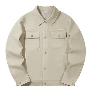 HLA/海澜之家秀场同款山不在高系列夹克25秋新肌理提花翻领外套男