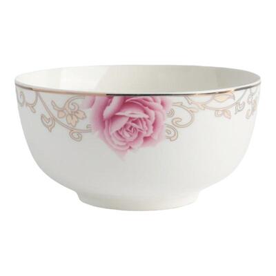 民生逐鹿新骨瓷宫廷玫瑰金边碗碟