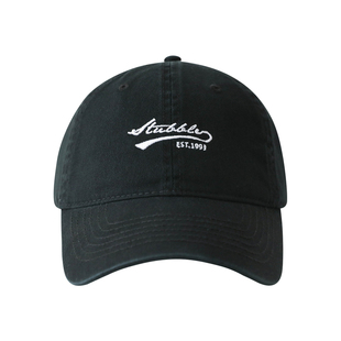 王嘉尔同款帽子男韩版时尚百搭黑色鸭舌帽纯棉软顶大头围棒球帽女