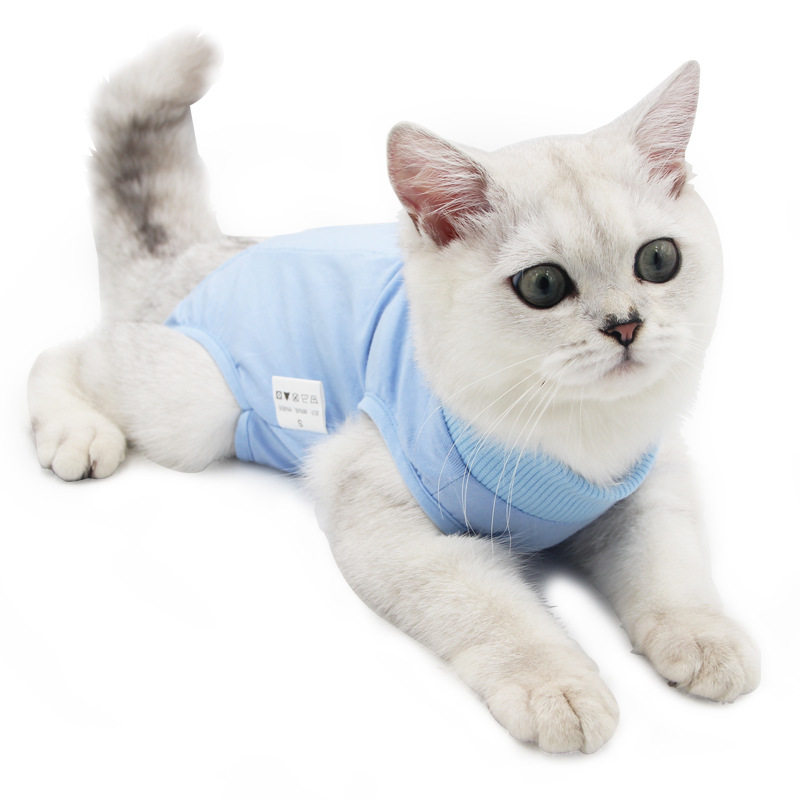 猫咪绝育服断奶衣纯棉透气母猫公猫宠物服装/雨衣（新