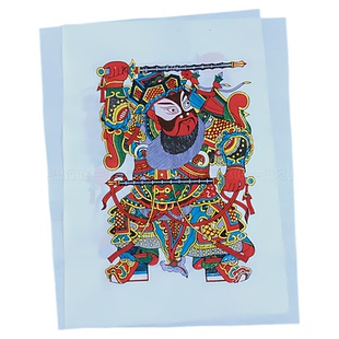 正宗武强年画戳刀门神手工拓印宣纸传统门神非遗木版年画收藏礼品