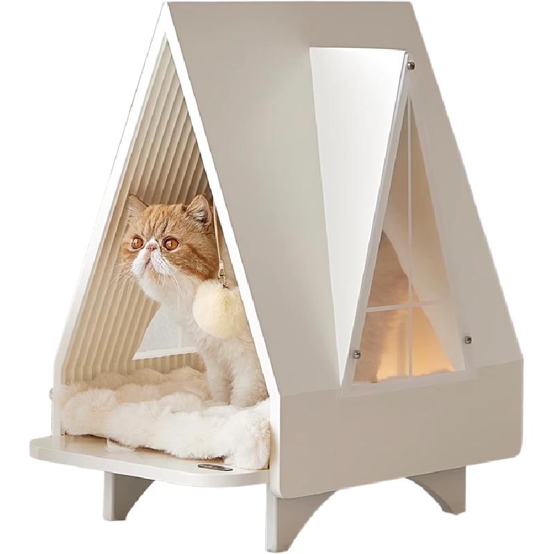 jcat猫礼堂2025新款极简奶油风猫咪狗狗四季猫床高级感猫窝
