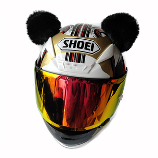 抖音猫耳朵头盔装饰品小配件摩托车平衡车机车电动车外卖滑雪熊耳