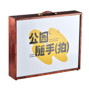 网红复古正在营业标语灯箱创意夜市摆摊小夜灯咖啡店酒馆氛围可充电断电换灯片灯箱吧台摆设家居夜灯相框