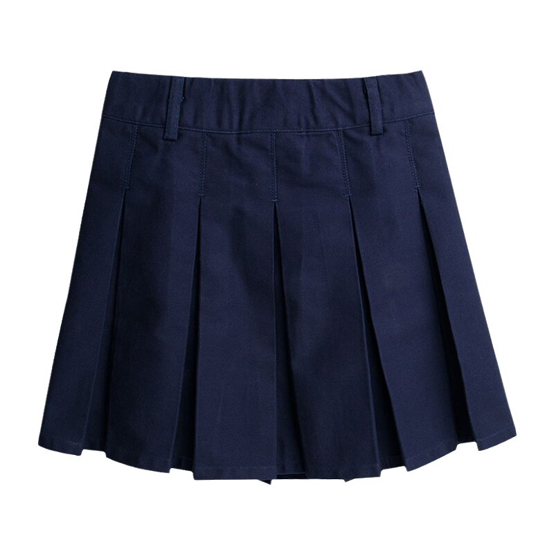 春秋新款女童短裙半身裙纯棉公主短裙女孩校服裙学生卡其色百褶裙